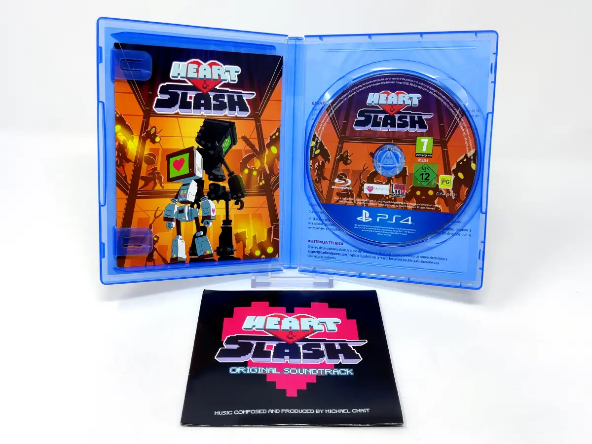 Interior del juego Heart&Slash (ESP) para PlayStation 4 con disco y manual