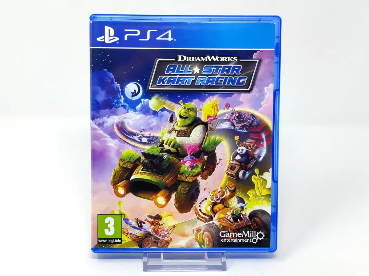 Portada de DreamWorks All-Star Kart Racing (ESP) para PlayStation 4, edición PAL España, de segunda mano
