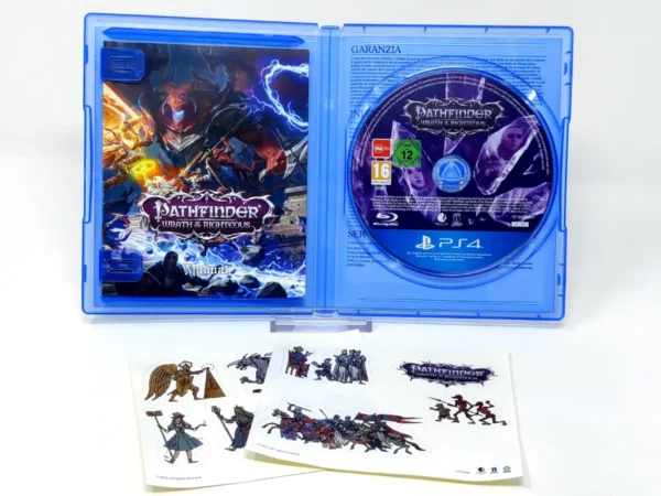 Interior del juego Pathfinder: Wrath of the Righteous (Edición Limitada) (ESP) para PlayStation 4 con disco y manual