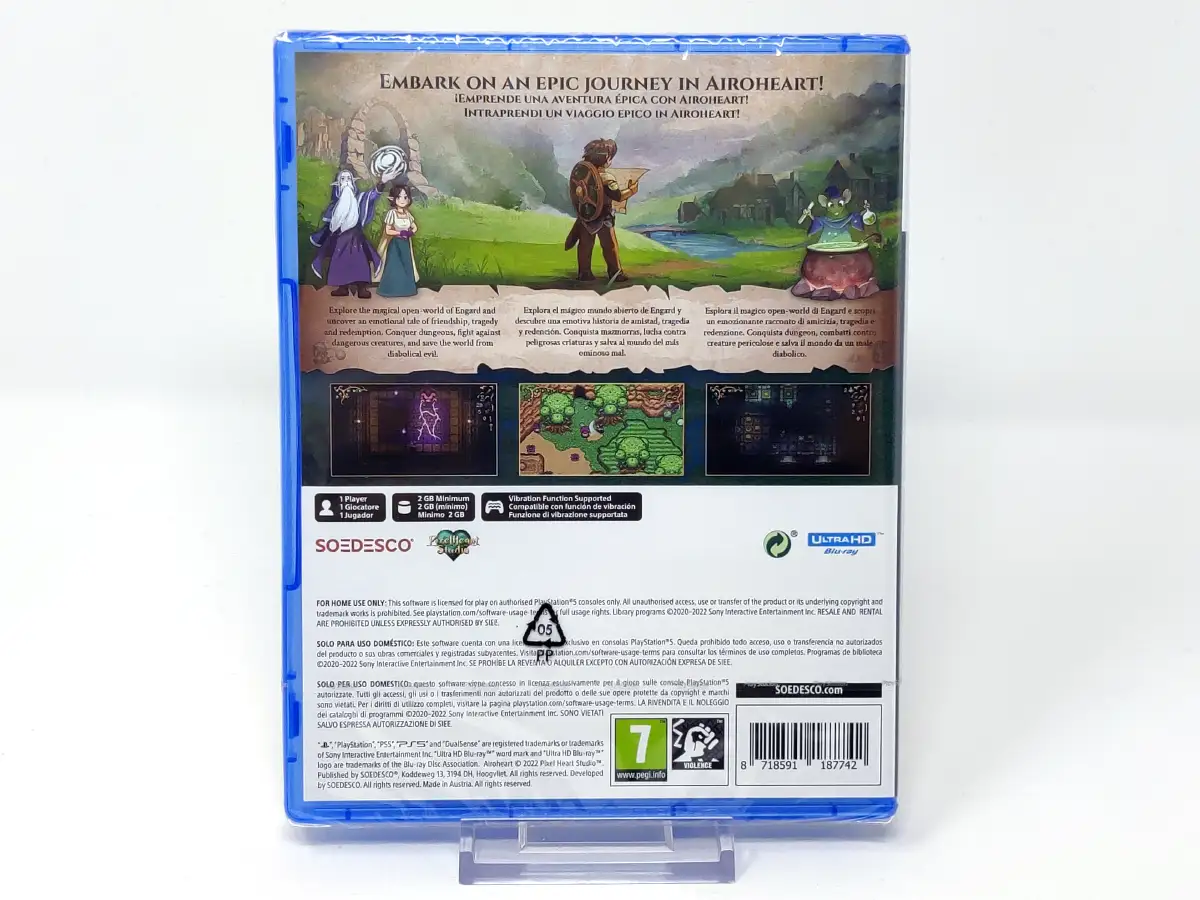 Parte trasera de Airoheart (ESP) (Precintado) para PlayStation 5, edición PAL España