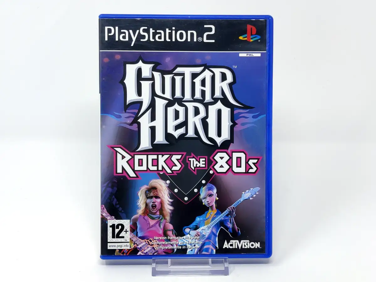 Portada de Guitar Hero Encore: Rocks the 80s (ESP) para PlayStation 2, edición PAL España, de segunda mano