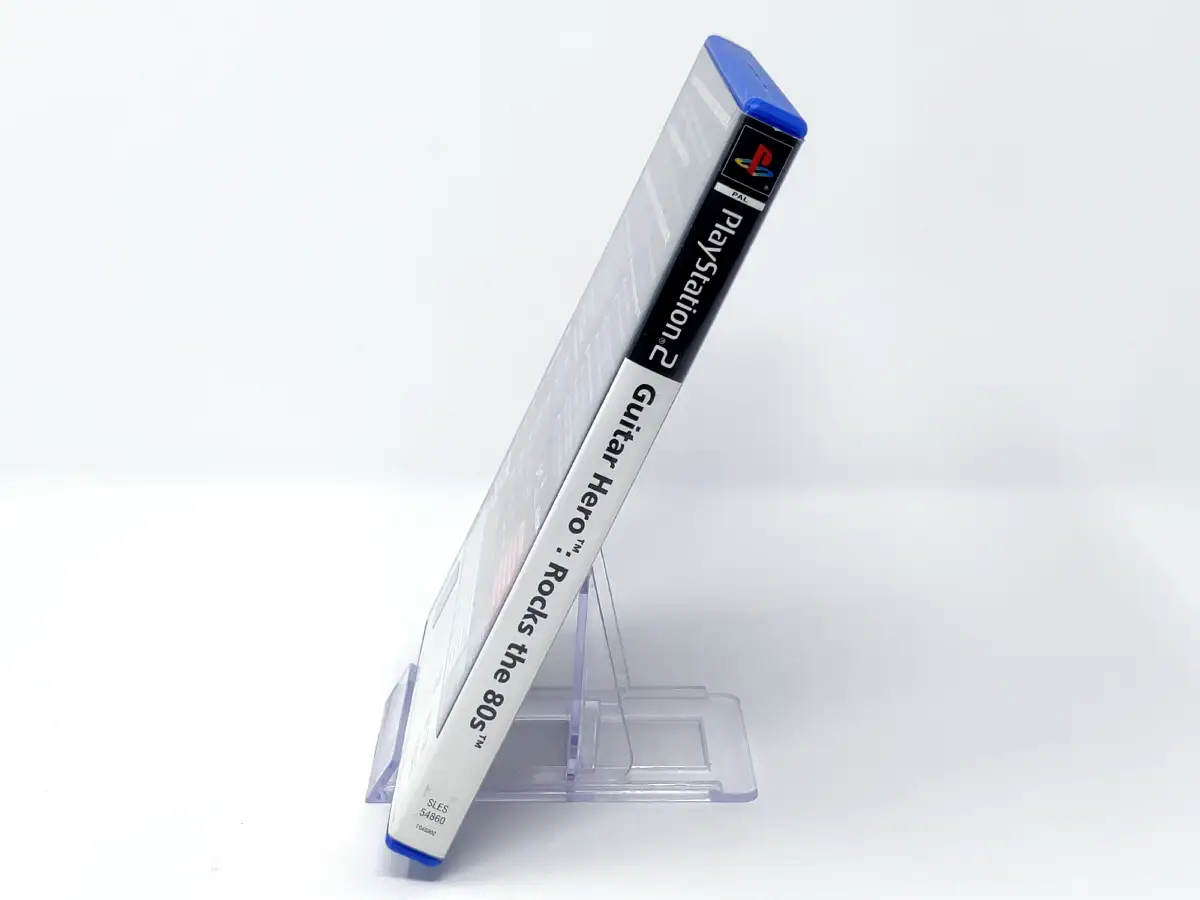 Lateral de la caja de Guitar Hero Encore: Rocks the 80s (ESP) para PlayStation 2