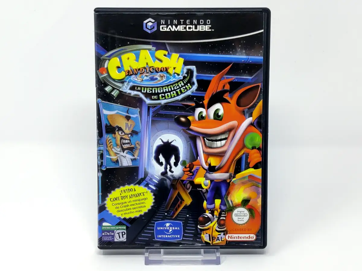 Portada de Crash Bandicoot: La Venganza de Cortex (ESP) para Nintendo GameCube, edición PAL España, de segunda mano