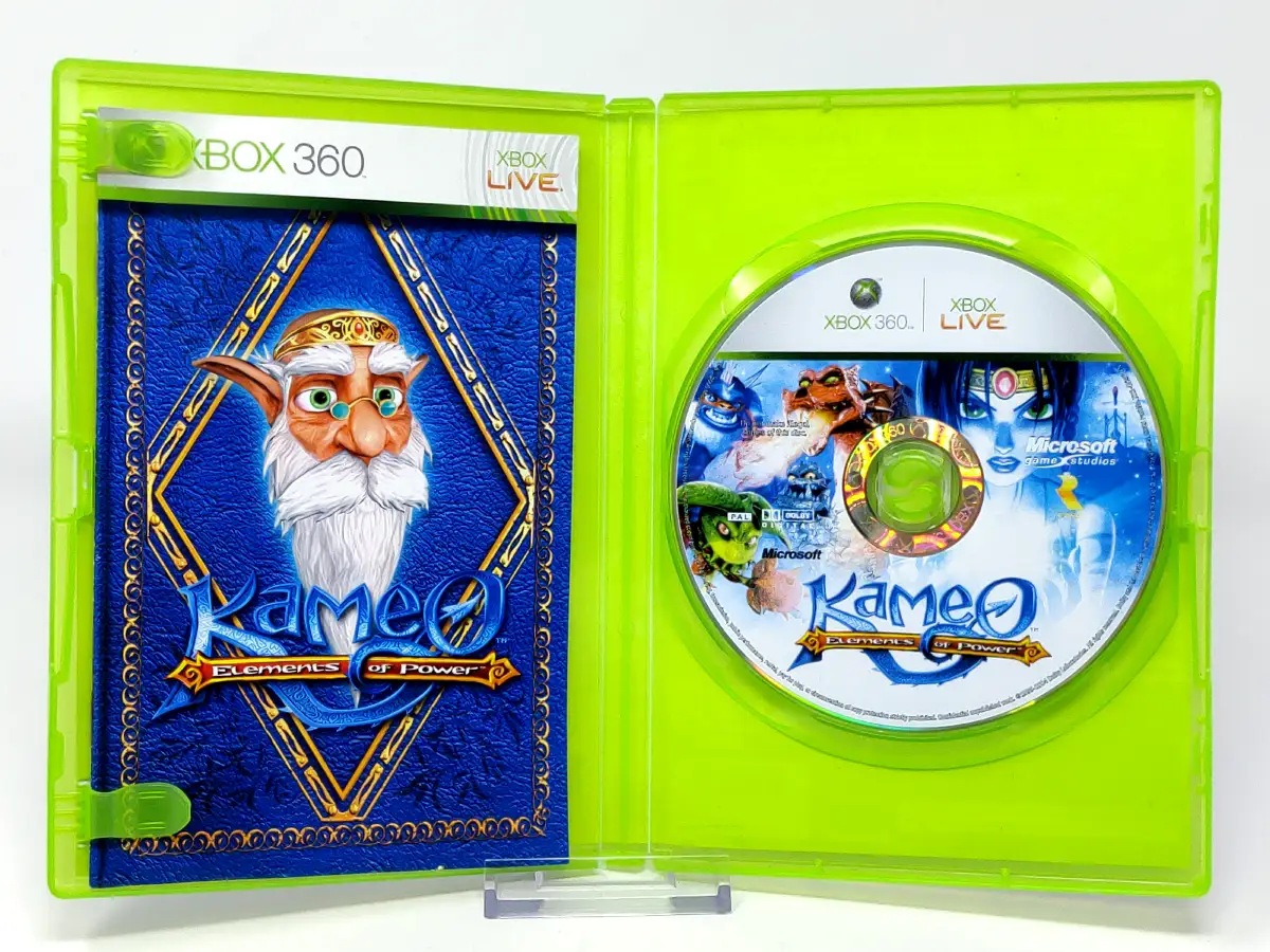 Interior del juego Kameo: Elements of Power (ESP) para XBOX 360 con disco y manual