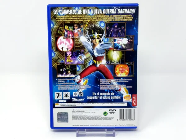 Parte trasera de Los Caballeros del Zodiaco: Saint Seiya: The Hades (ESP) para PlayStation 2, edición PAL España