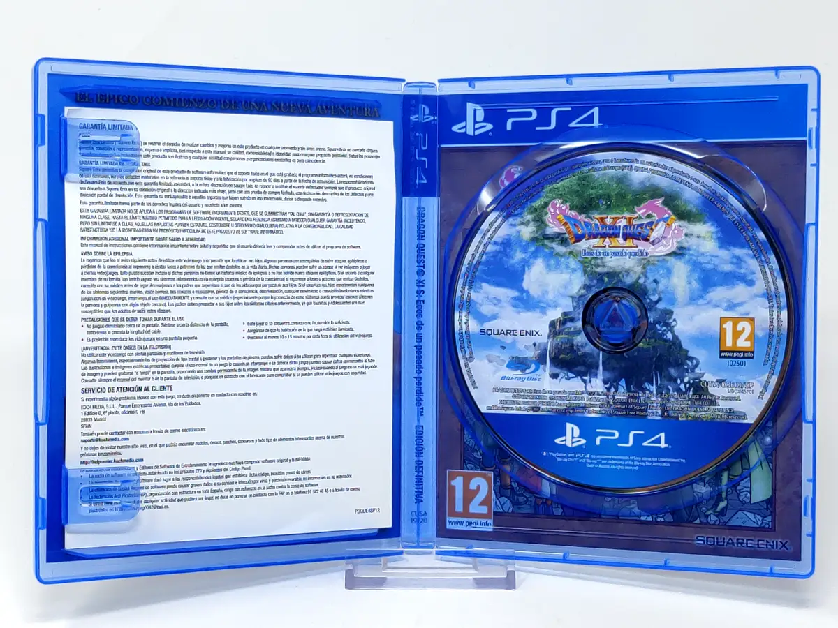 Interior del juego DRAGON QUEST XI S: Ecos de un pasado perdido (Edición definitiva) (ESP) para PlayStation 4 con disco y manual