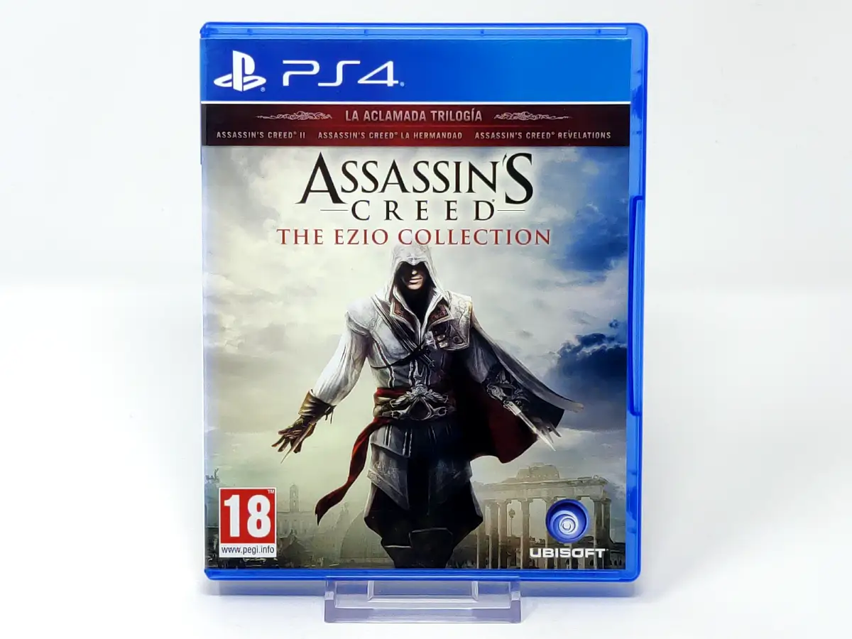 Portada de Assassin’s Creed The Ezio Collection (ESP) para PlayStation 4, edición PAL España, de segunda mano