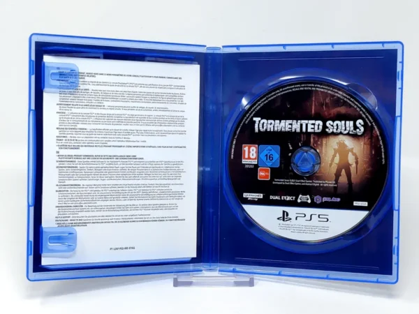 Interior del juego Tormented Souls (ESP) para PlayStation 5 con disco y manual