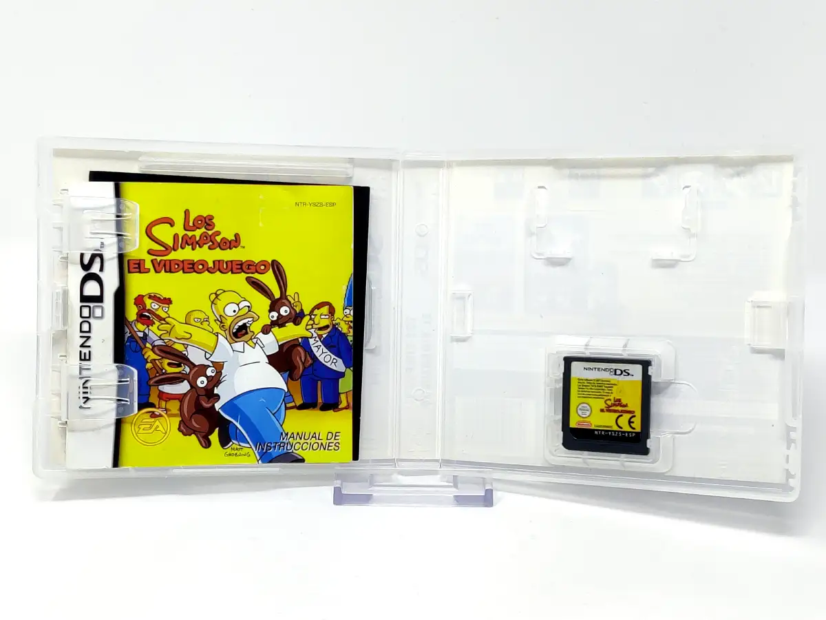 Interior del juego Los Simpson: El Videojuego (ESP) (Rebajado) para Nintendo DS con disco y manual