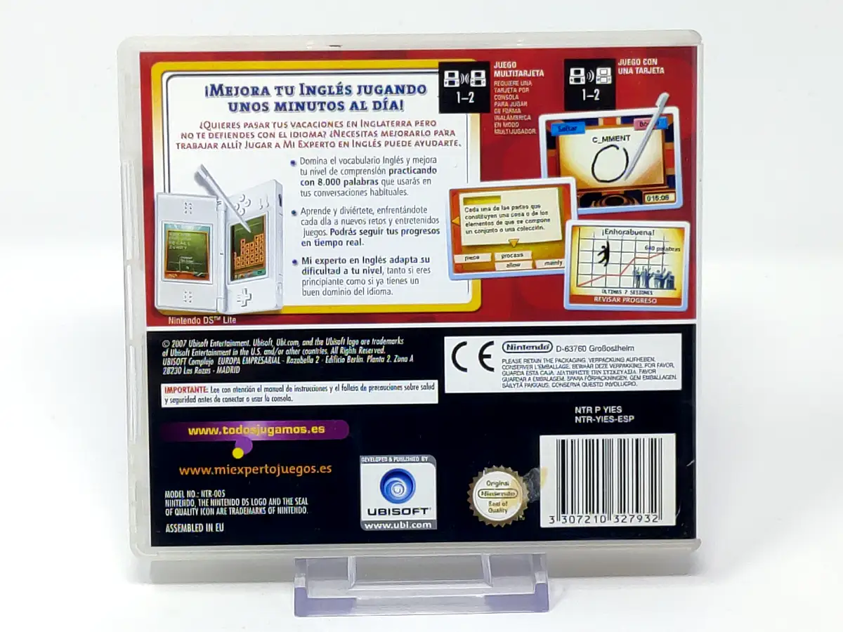 Parte trasera de Mi Experto en Inglés (ESP) para Nintendo DS, edición PAL España