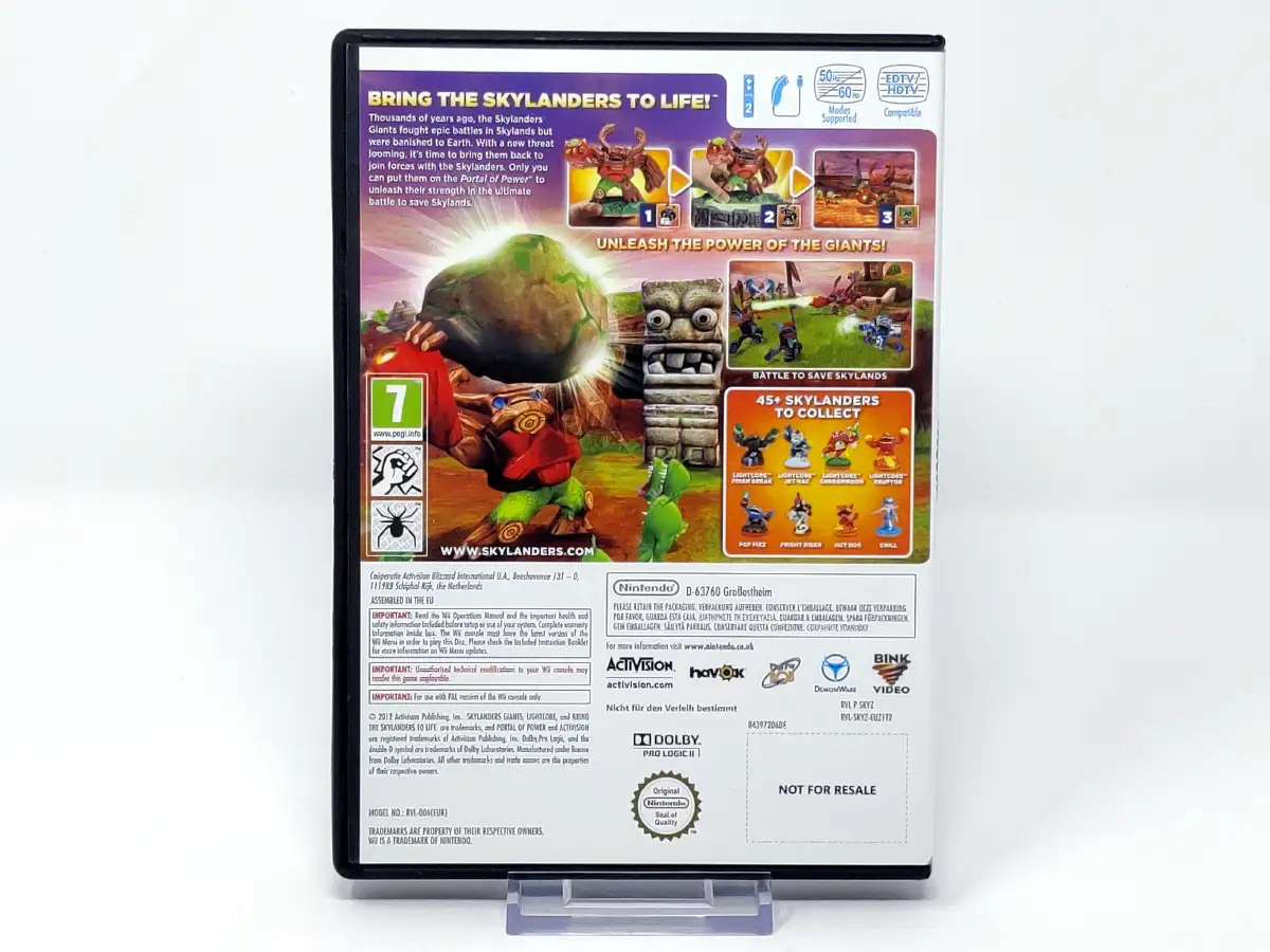 Parte trasera de Skylanders Giants (ESP) (Rebajado) para Nintendo Wii, edición PAL España