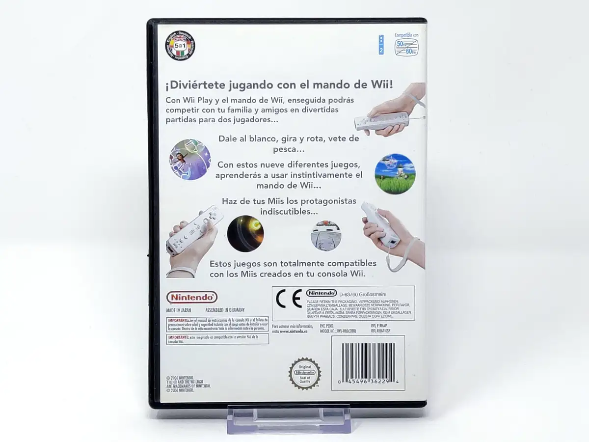 Parte trasera de Wii Play (ESP) (v2) (Rebajado) para Nintendo Wii, edición PAL España
