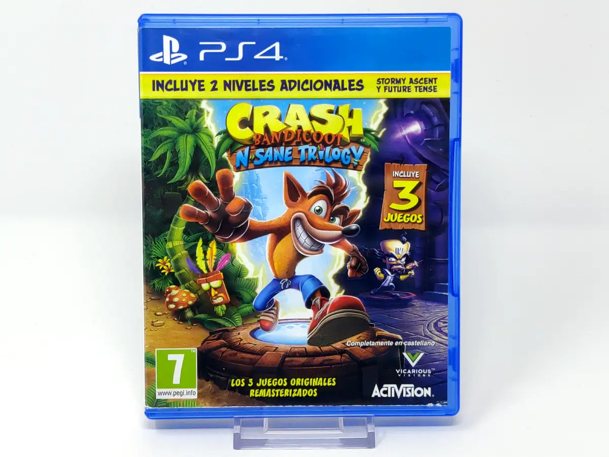Portada de Crash Bandicoot N. Sane Trilogy 2.0 (ESP) para PlayStation 4, edición PAL Italia, de segunda mano