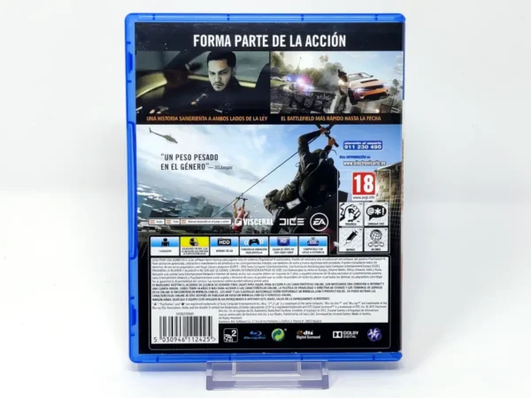 Parte trasera de Battlefield Hardline (ESP) para PlayStation 4, edición PAL España