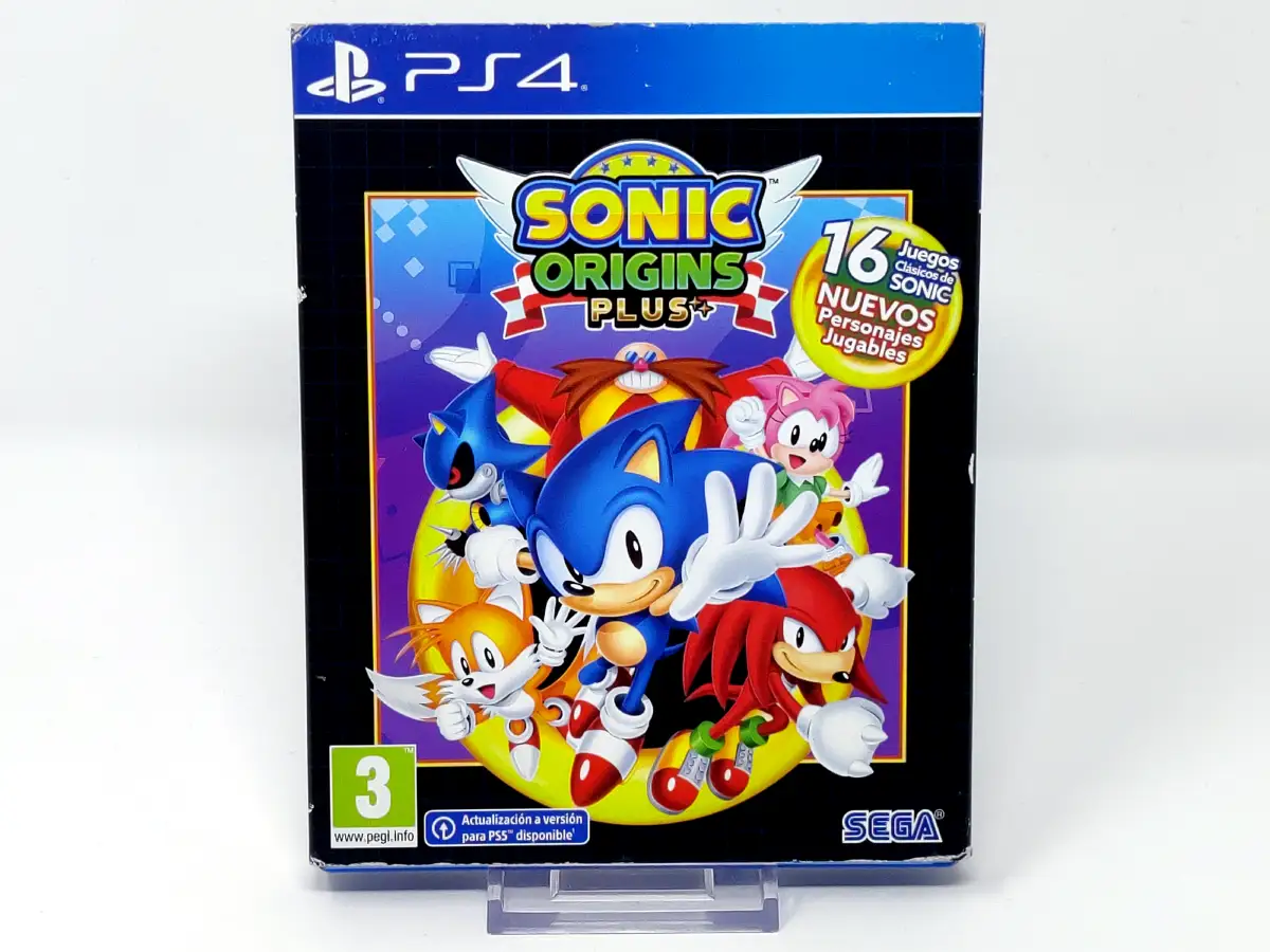 Portada de Sonic Origins Plus (ESP) para PlayStation 4, edición PAL España, de segunda mano