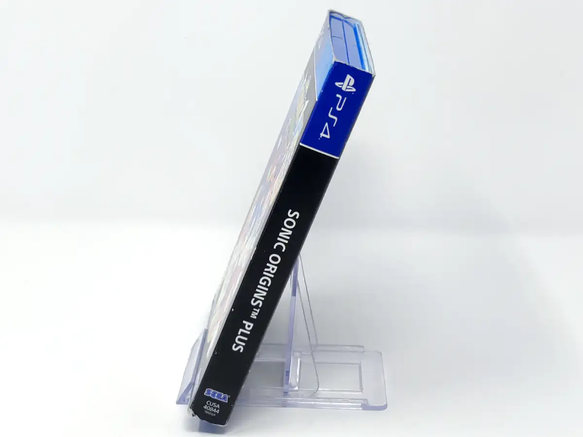 Lateral de la caja de Sonic Origins Plus (ESP) para PlayStation 4