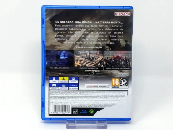 Parte trasera de Metal Gear Survive (ESP) (Rebajado) para PlayStation 4, edición PAL España