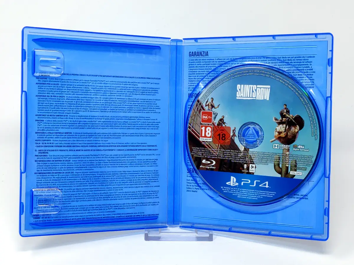 Interior del juego Saints Row (Day One Edition) (ESP) para PlayStation 4 con disco y manual