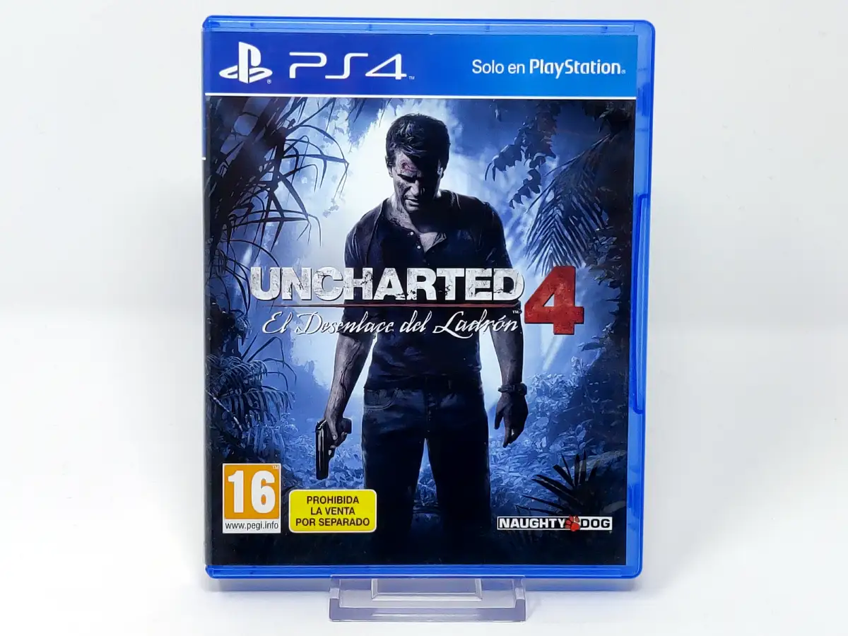 Portada de Uncharted 4: El Desenlace del Ladrón (ESP) (v2) para PlayStation 4, edición PAL España, de segunda mano