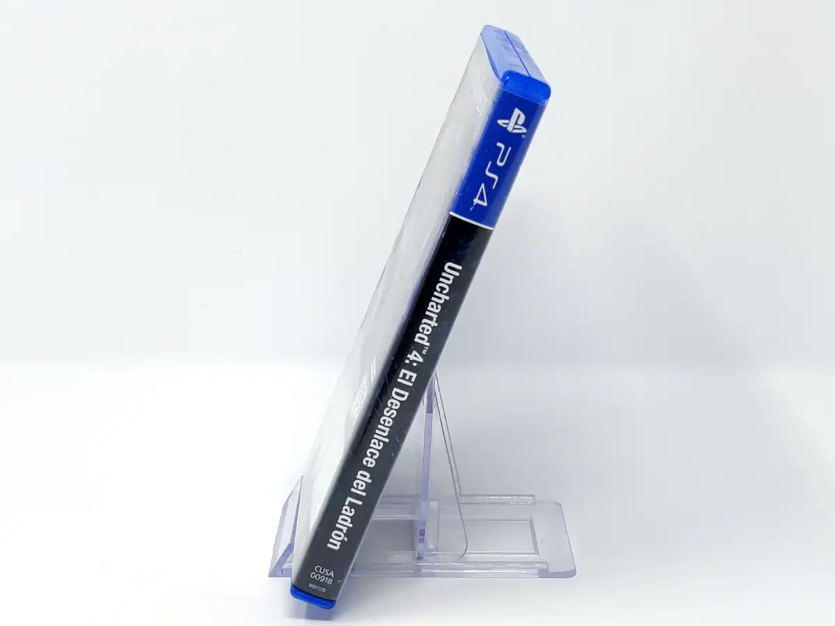Lateral de la caja de Uncharted 4: El Desenlace del Ladrón (ESP) (v2) para PlayStation 4