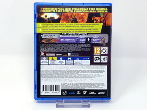 Parte trasera de Dragon Ball: The Breakers (Special Edition) (ESP) para PlayStation 4, edición PAL España