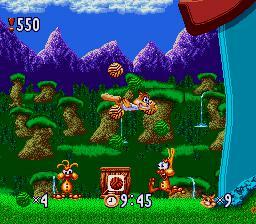 Screenshot de Bubsy in: Claws Encounters of the Furred Kind (ESP) (Cartucho) (Rebajado)