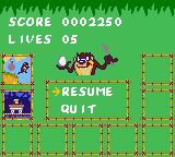 Screenshot de Taz-Mania (USA)