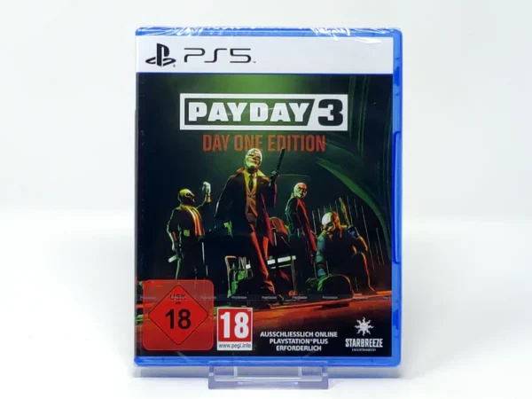 Portada de Payday 3 (Day One Edition) (ALE) (Precintado) para PlayStation 5, edición PAL Alemania, nuevo