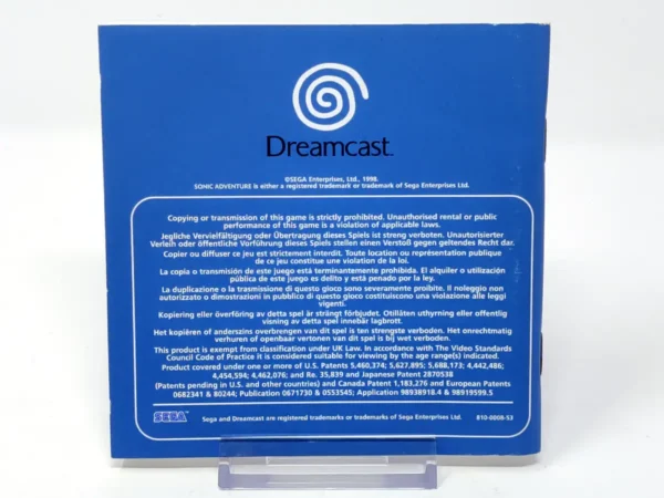 Detalle de Sonic Adventure (ESP) para Sega Dreamcast