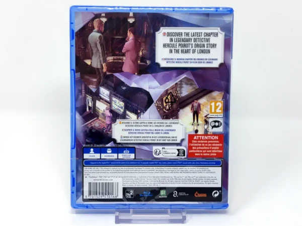 Parte trasera de Agatha Christie - Hercule Poirot: The London Case (ESP) (Precintado) para PlayStation 4, edición PAL España