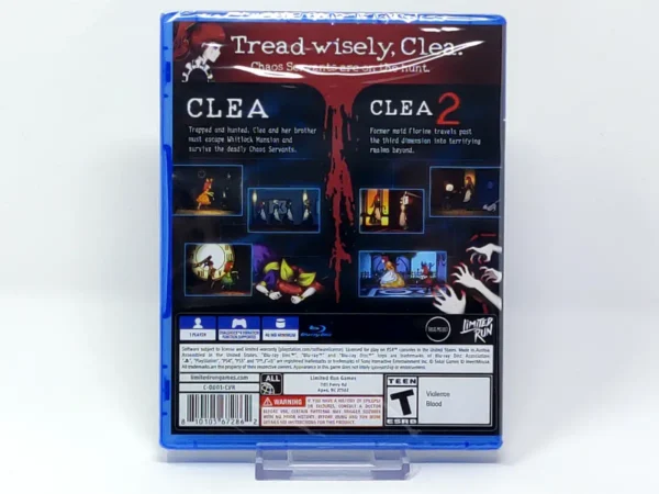 Parte trasera de Clea (Complete Collection) (USA) (Limited Run) (Precintado) para PlayStation 4, edición NTSC USA