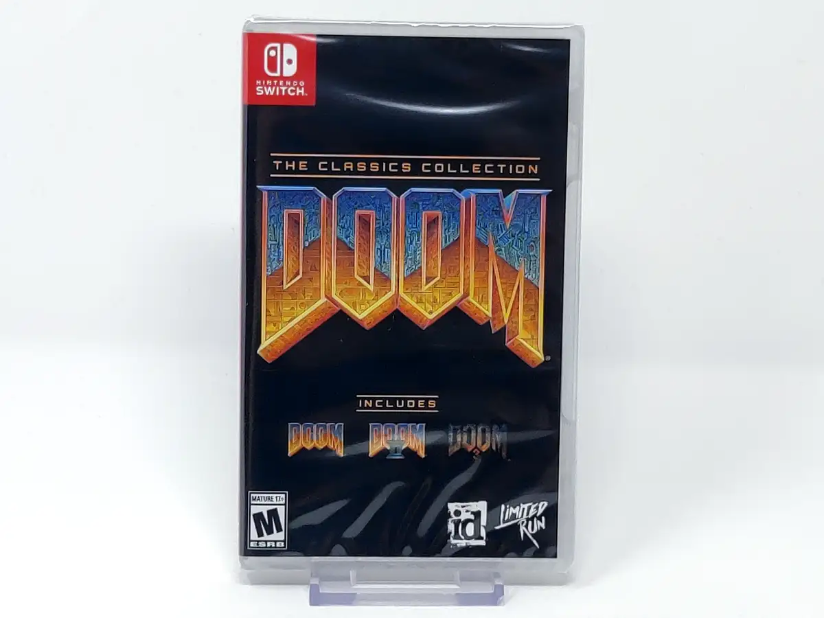 Portada de Doom: The Classics Collection (USA) (Limited Run) (Precintado) para Nintendo Switch, edición NTSC USA, nuevo