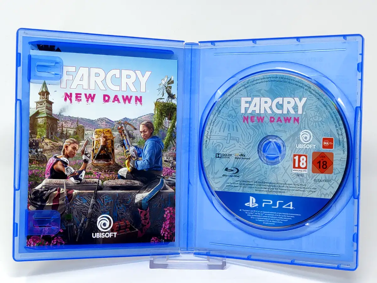Interior del juego Far Cry New Dawn (Superbloom Edition) (ESP) para PlayStation 4 con disco y manual