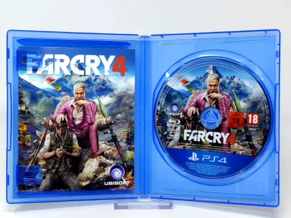 Interior del juego Far Cry 4 (ESP) para PlayStation 4 con disco y manual