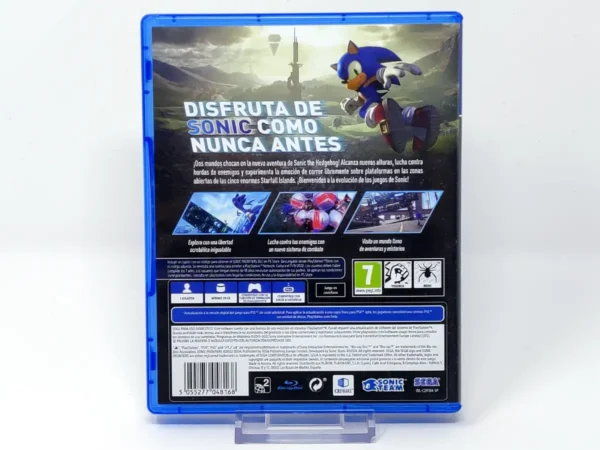 Parte trasera de Sonic Frontiers (ESP) para PlayStation 4, edición PAL España