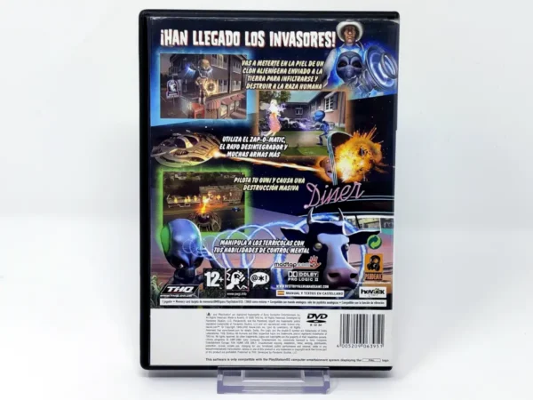 Parte trasera de Destroy All Humans! (ESP) (Rebajado) para PlayStation 2, edición PAL España