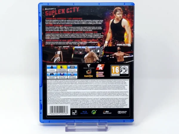 Parte trasera de WWE 2K17 (ESP) para PlayStation 4, edición PAL España