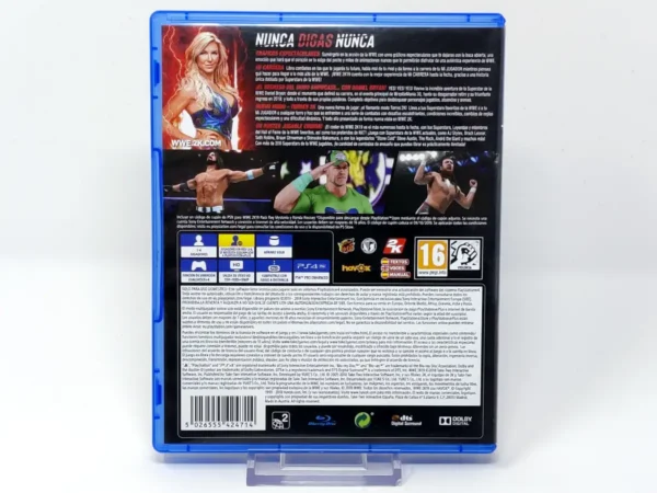 Parte trasera de WWE 2K19 (ESP) para PlayStation 4, edición PAL España