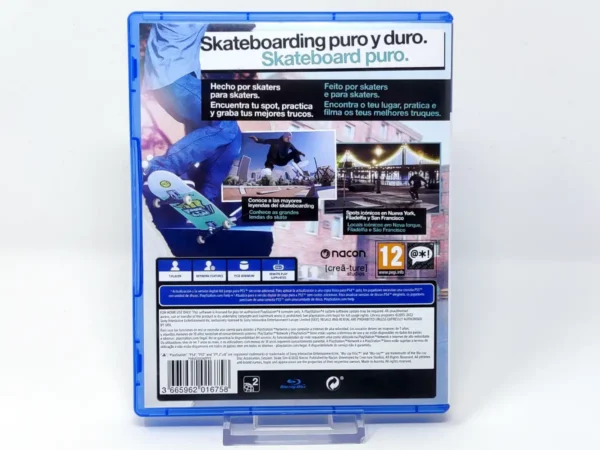 Parte trasera de Session: Skate Sim (ESP) para PlayStation 4, edición PAL España