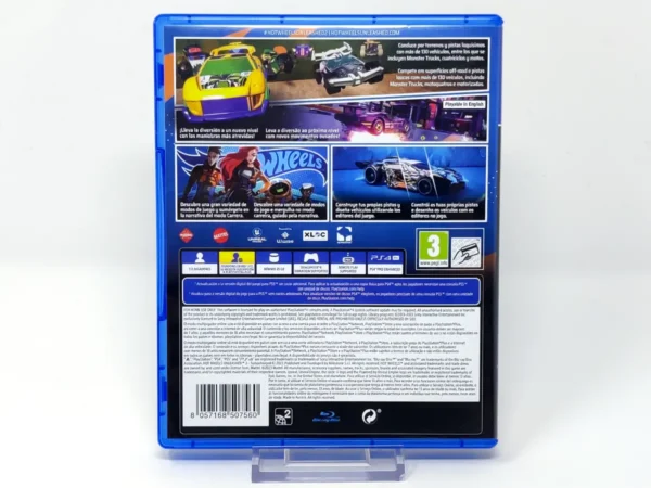 Parte trasera de Hot Wheels: Unleashed 2 - Turbocharged (ESP) para PlayStation 4, edición PAL España