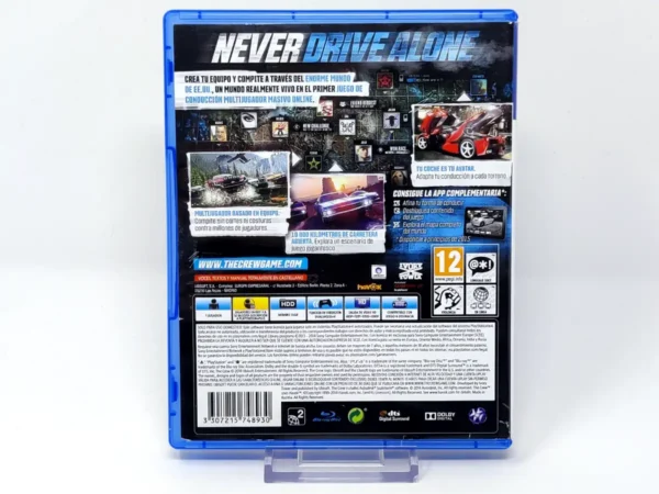 Parte trasera de The Crew (ESP) para PlayStation 4, edición PAL España