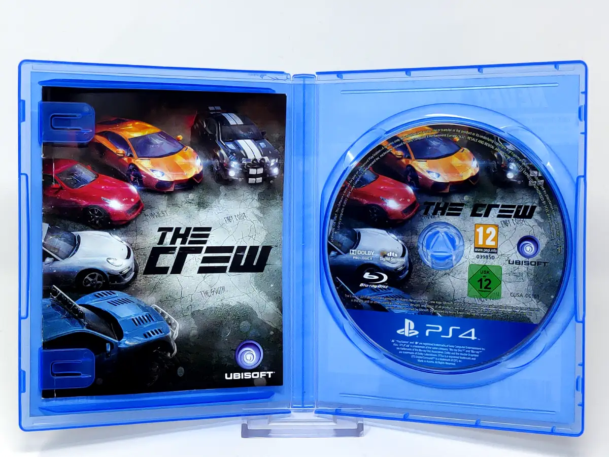 Interior del juego The Crew (ESP) para PlayStation 4 con disco y manual