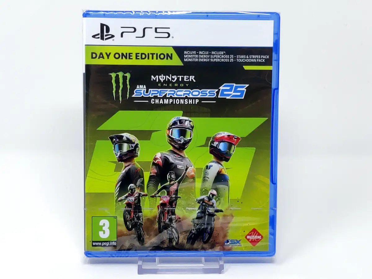 Portada de Monster Energy Supercross 25 (Day One Edition) (ESP) (Precintado) para PlayStation 5, edición PAL España, nuevo