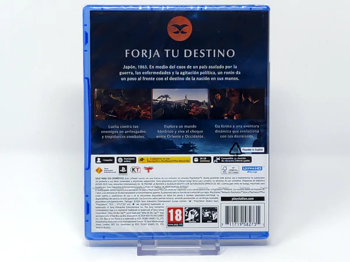 Parte trasera de Rise of the Ronin (ESP) (Precintado) para PlayStation 5, edición PAL España
