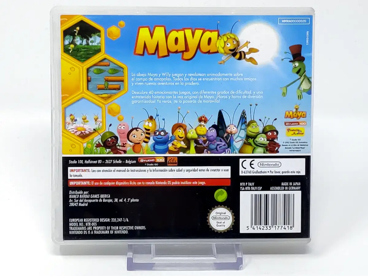 Parte trasera de Maya (ESP) para Nintendo DS, edición PAL España