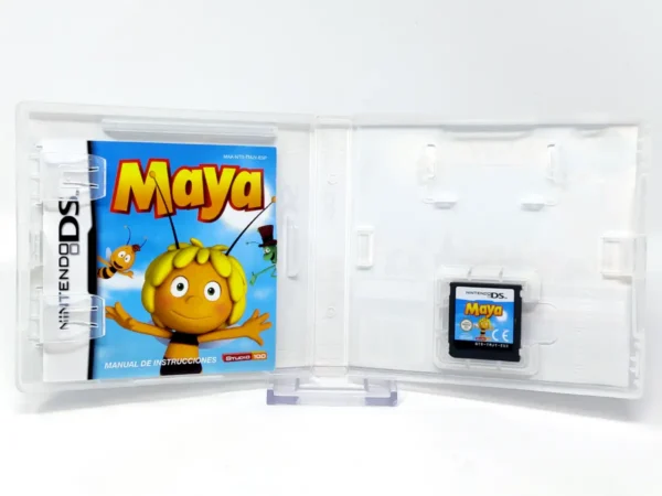 Interior del juego Maya (ESP) para Nintendo DS con disco y manual