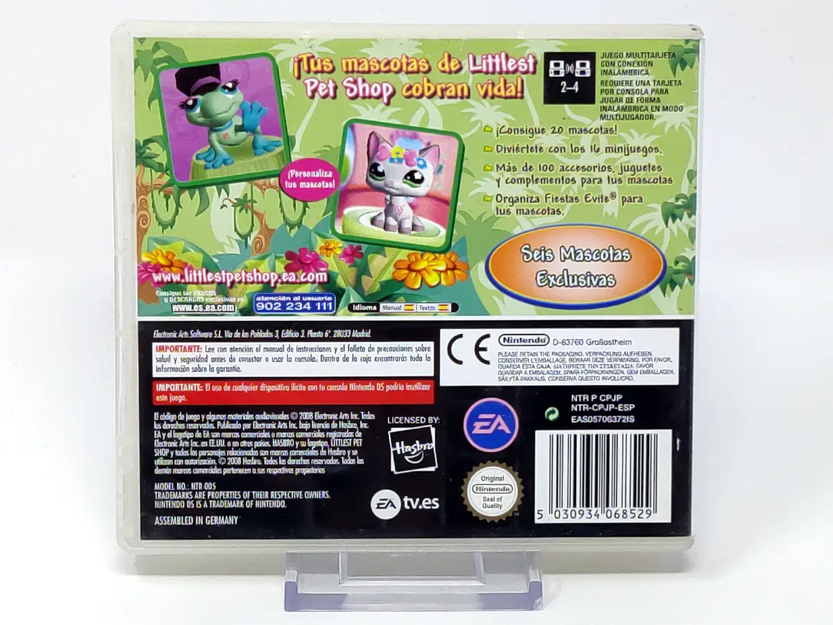 Parte trasera de Littlest Pet Shop: Jungle (ESP) (Rebajado) para Nintendo DS, edición PAL España