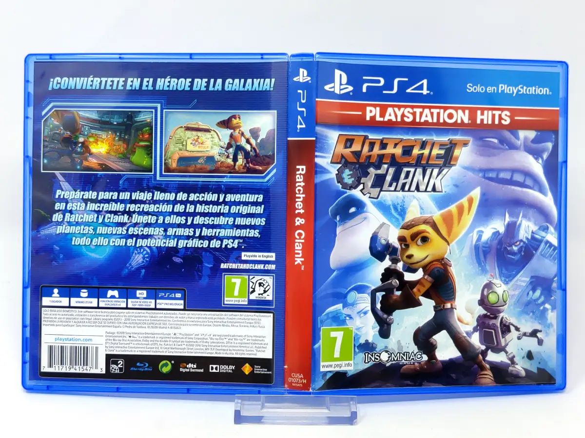 Ratchet & Clank (ESP) (PS Hits) (v2) (Carátula) para PlayStation 4, edición PAL España, de segunda mano