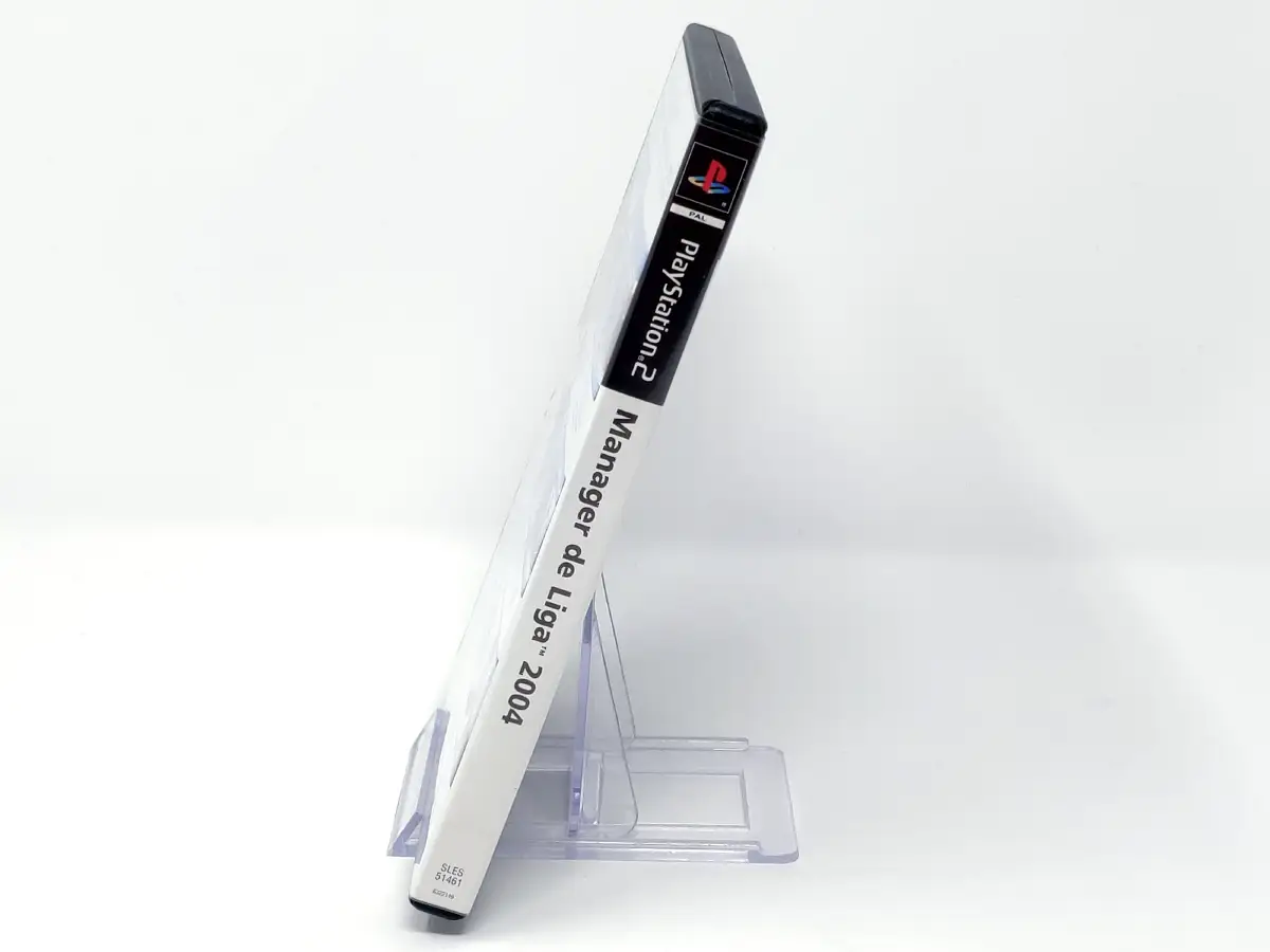 Lateral de la caja de Manager de Liga 2004 (ESP) (Rebajado) para PlayStation 2