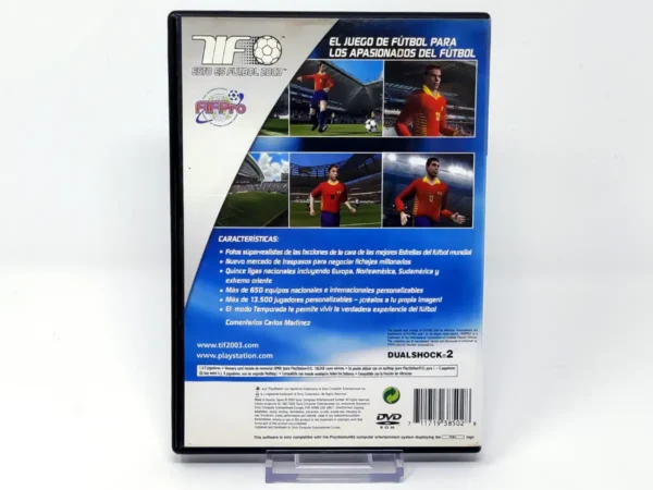 Parte trasera de Esto Es Fútbol 2003 (ESP) (v2) (Rebajado) para PlayStation 2, edición PAL España